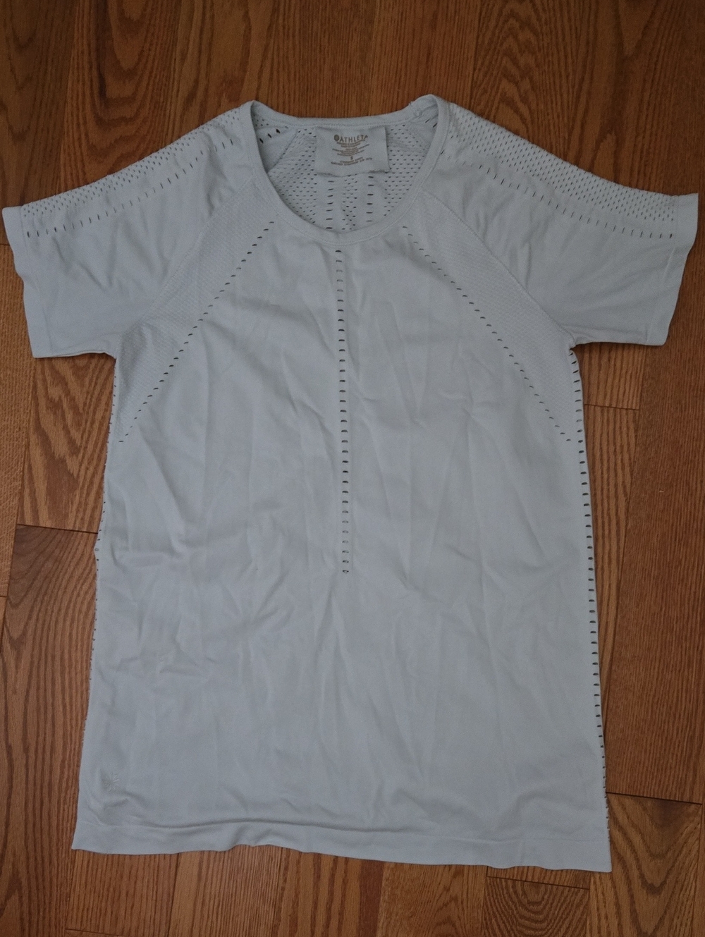 Two Athleta Foothills Short Sleeve Tees  Blue & Pink